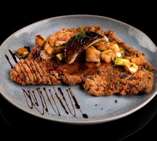 snitel de vita cu foie gras